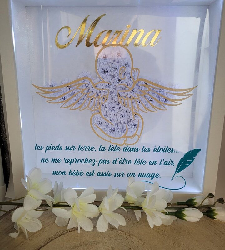 cadre coeur "bonne fête mamie" (copie)