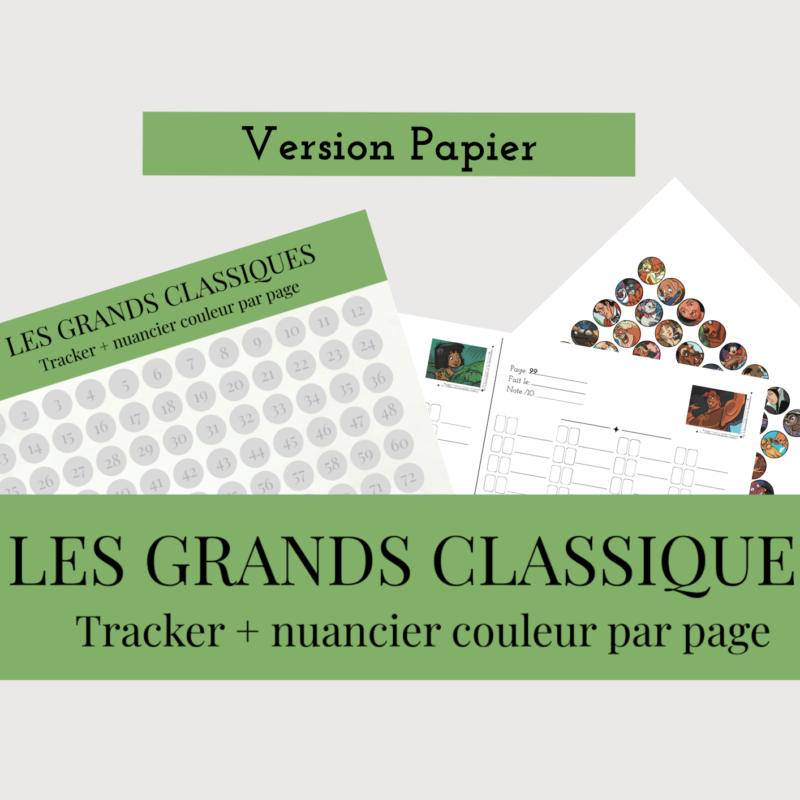 [papier] tome 2 tracker, grille nuancier et fiche suivi vierge
